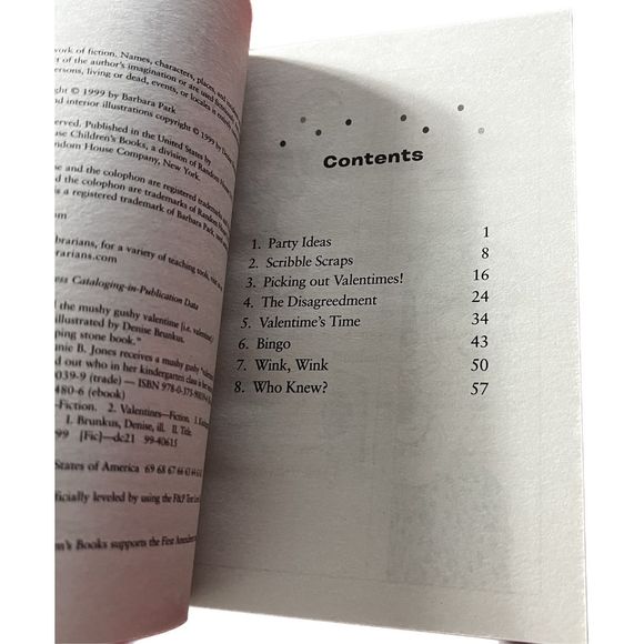 Junie B Jones and the Mushy Gushy Valentime‎ Paperback Book Kid’s Chapter Book - Picture 4 of 5